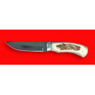 Нож Охотничий "Бурундук", цельнометаллический, клинок сталь 95Х18, рукоять лосиный рог