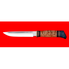 Нож реплика "Финка НКВД", без гарды, кованая сталь 95Х18, рукоять карельская береза