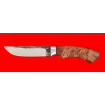 Нож "Грибник", клинок сталь 95Х18 со следами ковки, рукоять карельская берёза