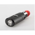 SW-Motech Double USB Power Port Адаптер питания с Din на USB. 2 x 2,100 mA. 12 - 24 V. арт.EMA.00.107.12200