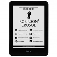 ONYX BOOX ROBINSON CRUSOE 2 (чёрная, металл, защитное стекло, Carta Plus, Android, MOON Light, Wi-Fi, 8 Гб, водозащищенная)